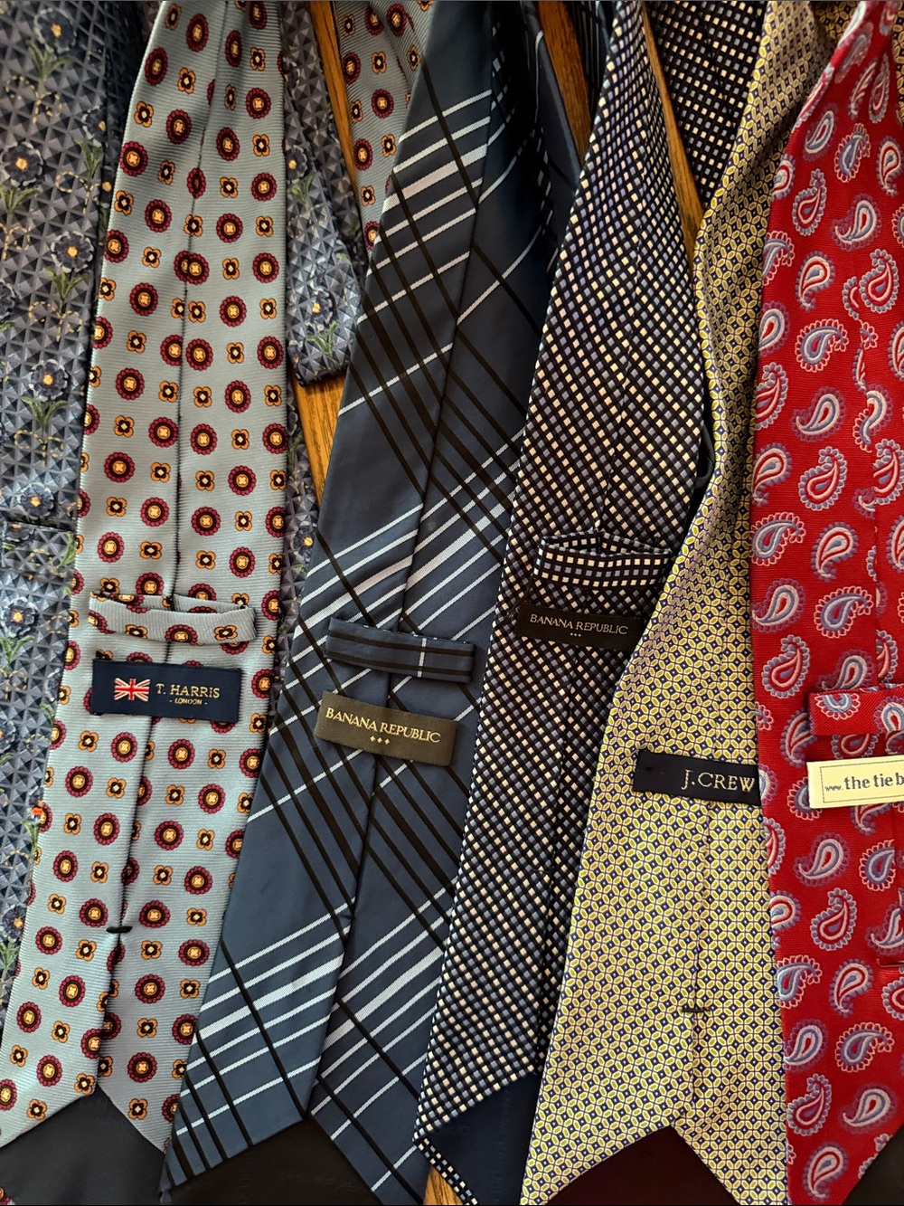 10 Men’s Silk Tie Lot Zegna Brooks Brothers J.Crew Tie Bar Banana Republic - Picture 11 of 14
